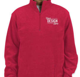 Harriton Quarter Zip Fleece Pullover - Color: Red