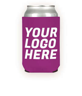 Foldable Neoprene Can Cooler - Color: Violet