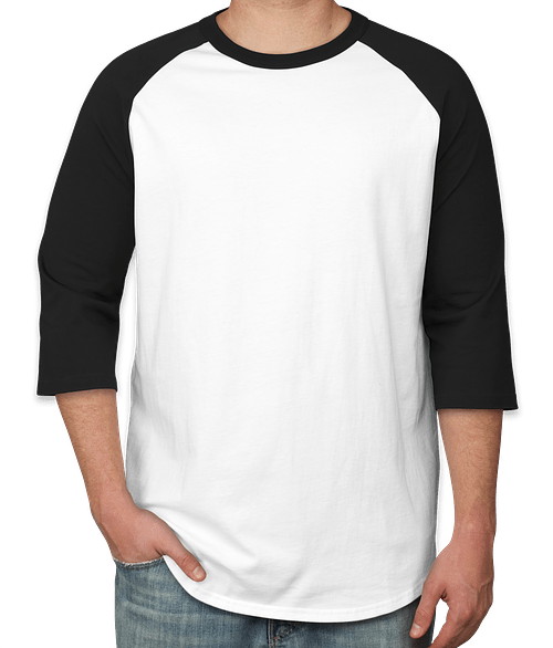 Sport-Tek Raglan T-shirt in White / Black
