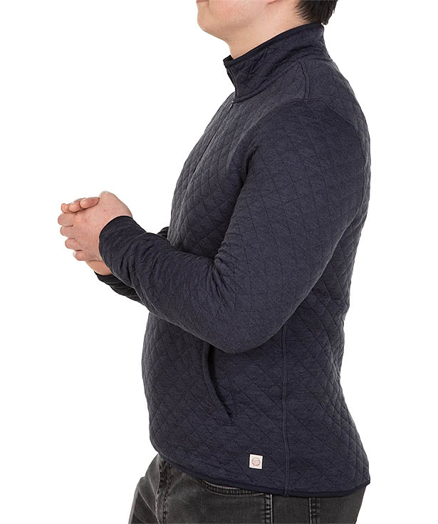 Marine Layer Corbet Quilted Quarter Zip Sweatshirt