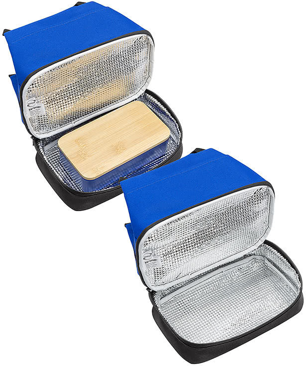 Recycled Two Compartment 8 Can Cooler Tote Bag