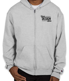 Embroidered Champion Powerblend Zip Hoodie