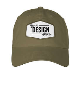 Ahead Largo Washed Twill Baseball Hat with White Hexagon Patch - Color: Camp Green