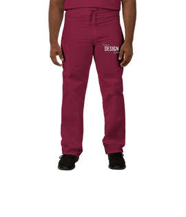 Cherokee Workwear Originals Drawstring Cargo Scrub Pant - Color: Wine