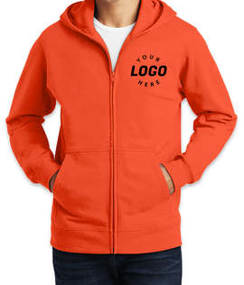 Port & Company Fan Favorite Zip Hoodie - Color: Orange