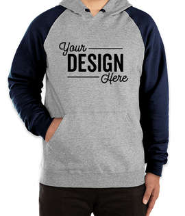 Jerzees Nublend Colorblock Pullover Hoodie - Color: Oxford/ Navy