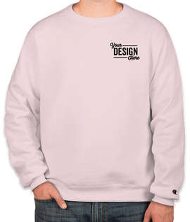 Embroidered Champion Powerblend Crewneck Sweatshirt - Color: Body Blush