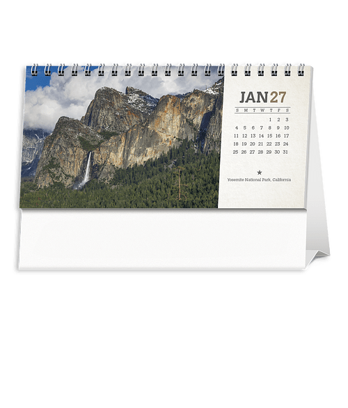 American Splendor Spiral Monthly Desk Calendar in Calendar