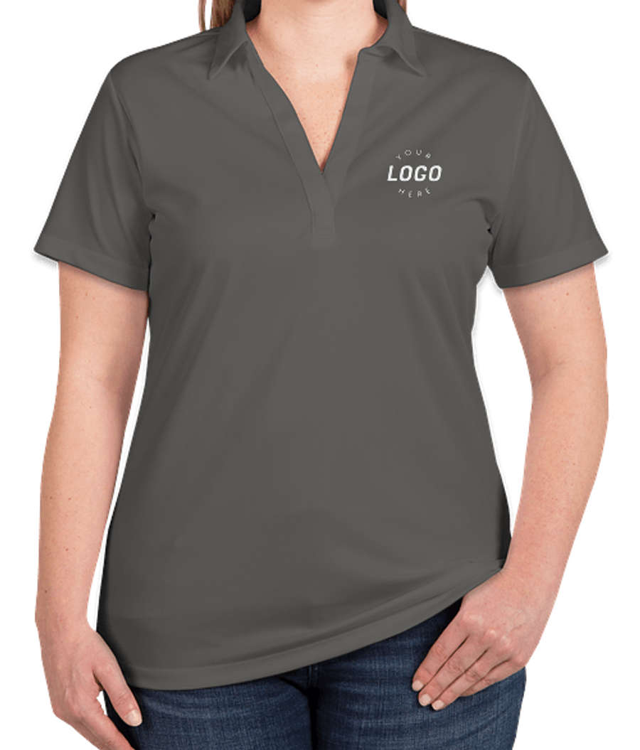 Port Authority Women's Silk Touch Performance Polo - Embroidered in Steel Grey