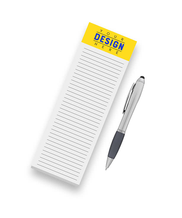 Full Color Souvenir 3" x 9" Lined Scratch Pad - 25 sheets/pad (Case of 500)