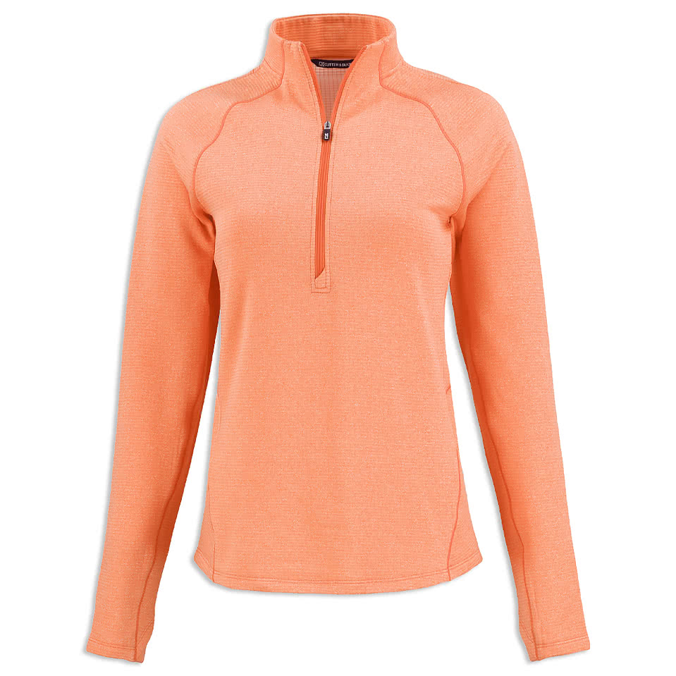 Cutter & Buck Women's Peshastin Recycled Half Zip Grid Fleece Pullover