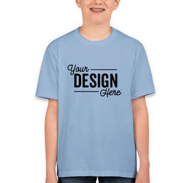 Canada - Fruit of the Loom Youth 100% Cotton T-shirt - Color: Light Blue
