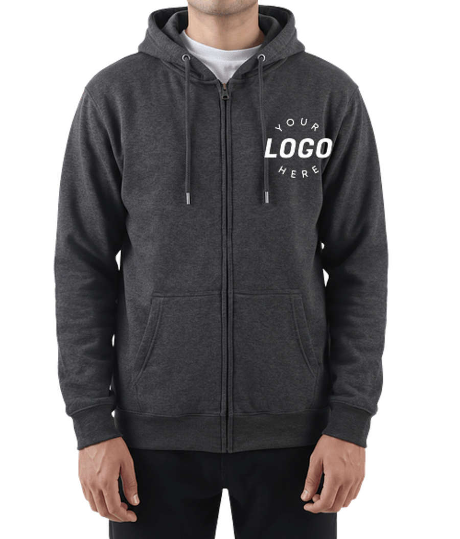 Zuni Midweight Full Zip Hoodie in Charcoal Heather