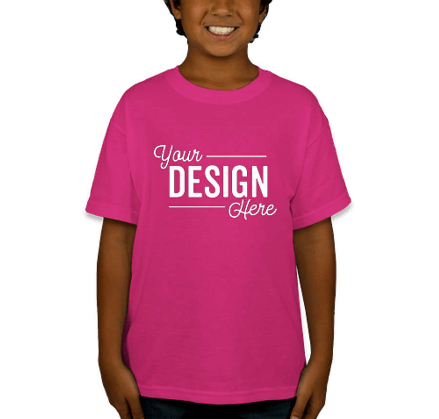 Gildan Youth DryBlend 50/50 T-shirt in Heliconia