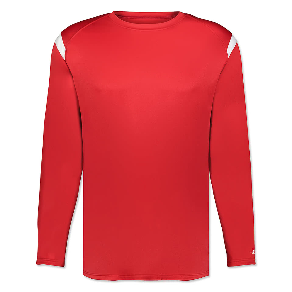 Badger Youth On The Rise Sport Paneled Long Sleeve Performance Shirt