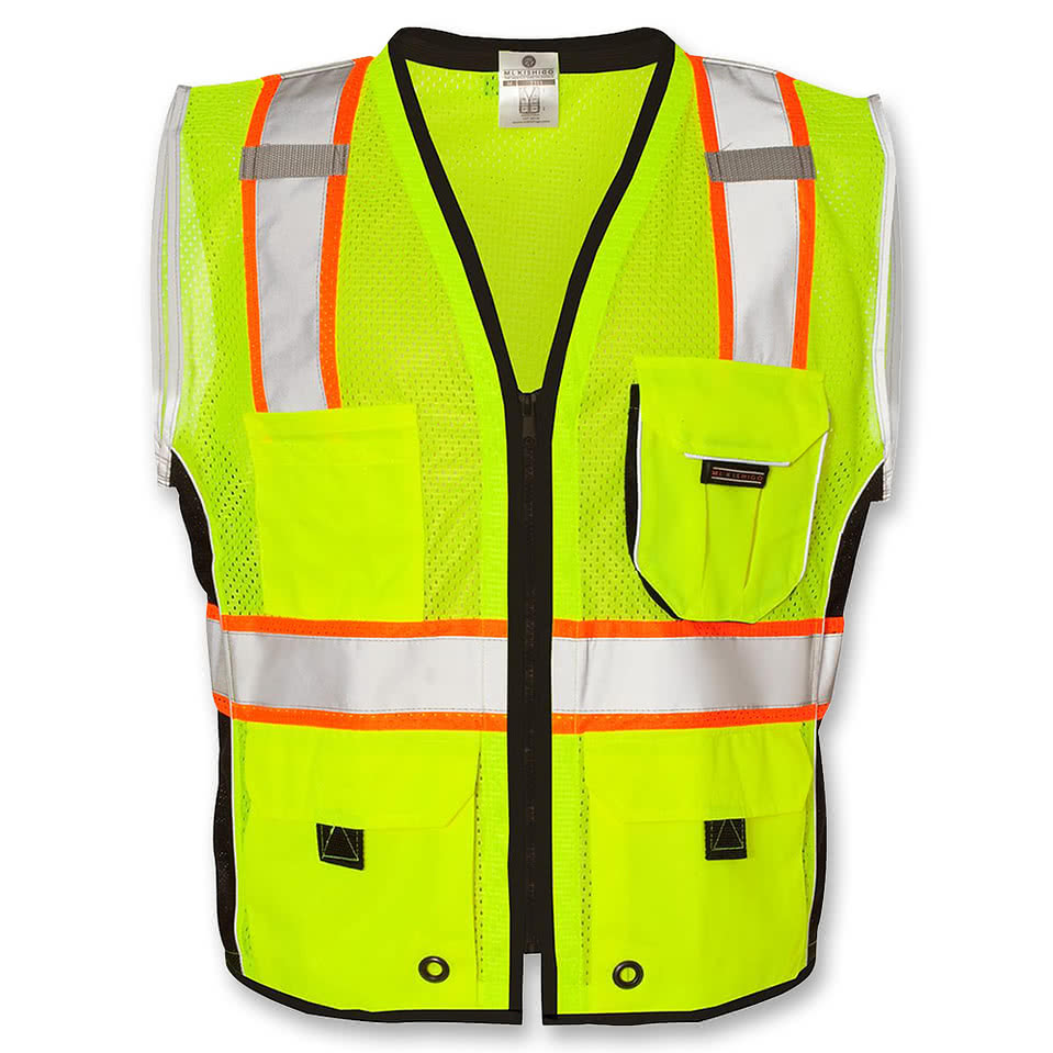 Kishigo Premium Black Series® Heavy-Duty Safety Vest