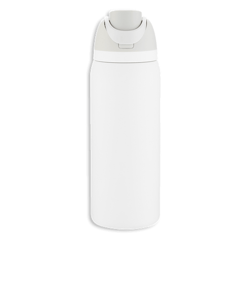 Owala Laser Engraved 32 oz. Freesip Stainless Steel Water Bottle in Shy Marshmallow