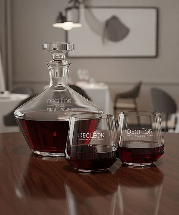 Laser Etched 40 oz. Tucson Decanter with Lid