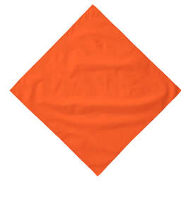 Augusta 100% Cotton Solid Bandana (Corner Design) - Color: Orange