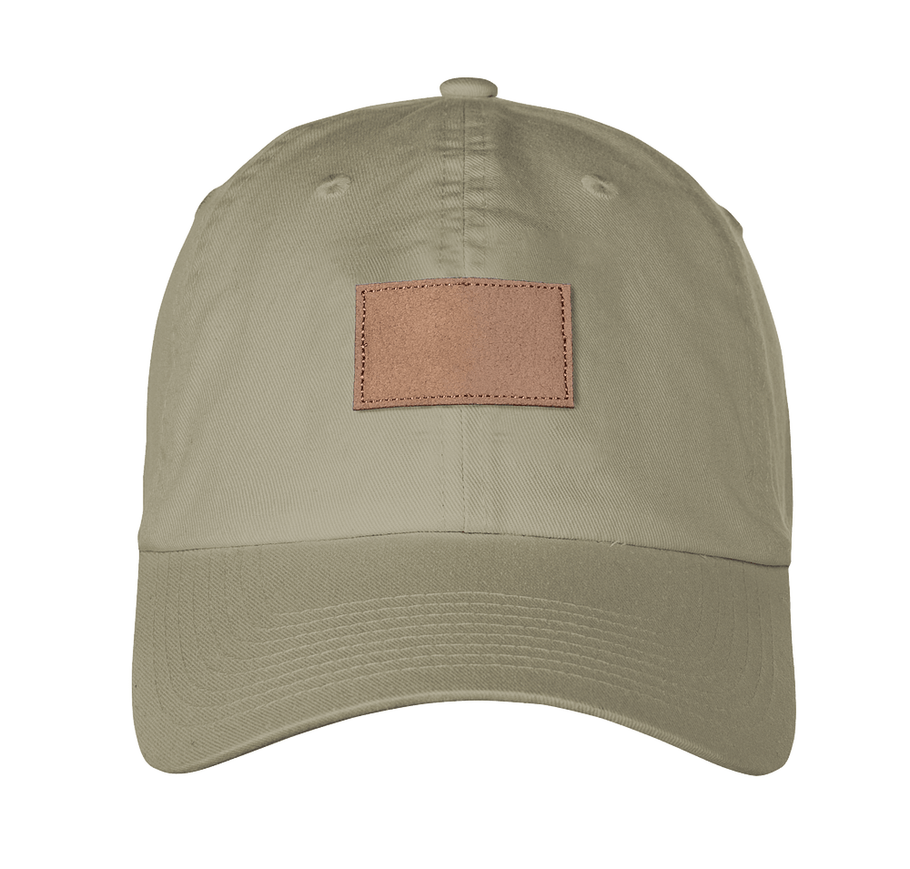 Ahead Largo Washed Twill Baseball Hat - Tan Rectangle Patch - Printed-default