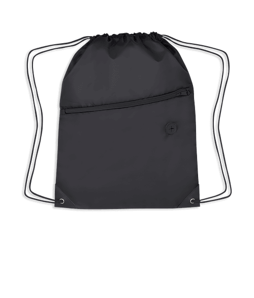 Custom Full Color Ripstop Zippered Drawstring Bag - Design