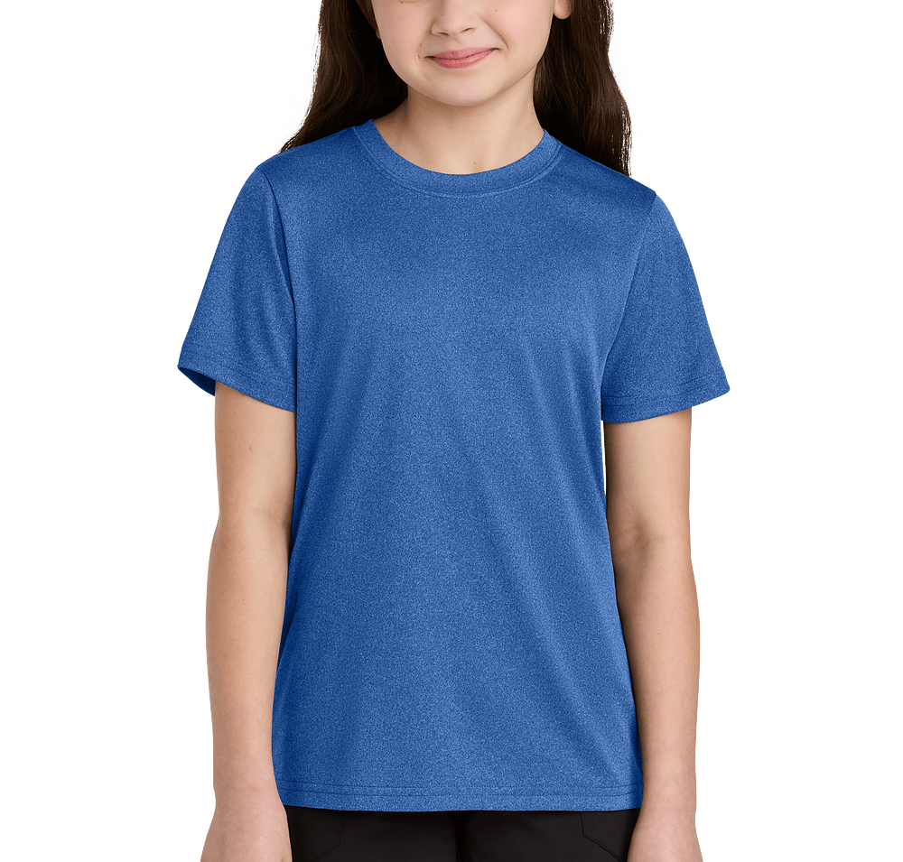 Port & Company Youth Heather Recycled Blend Performance Shirt-default
