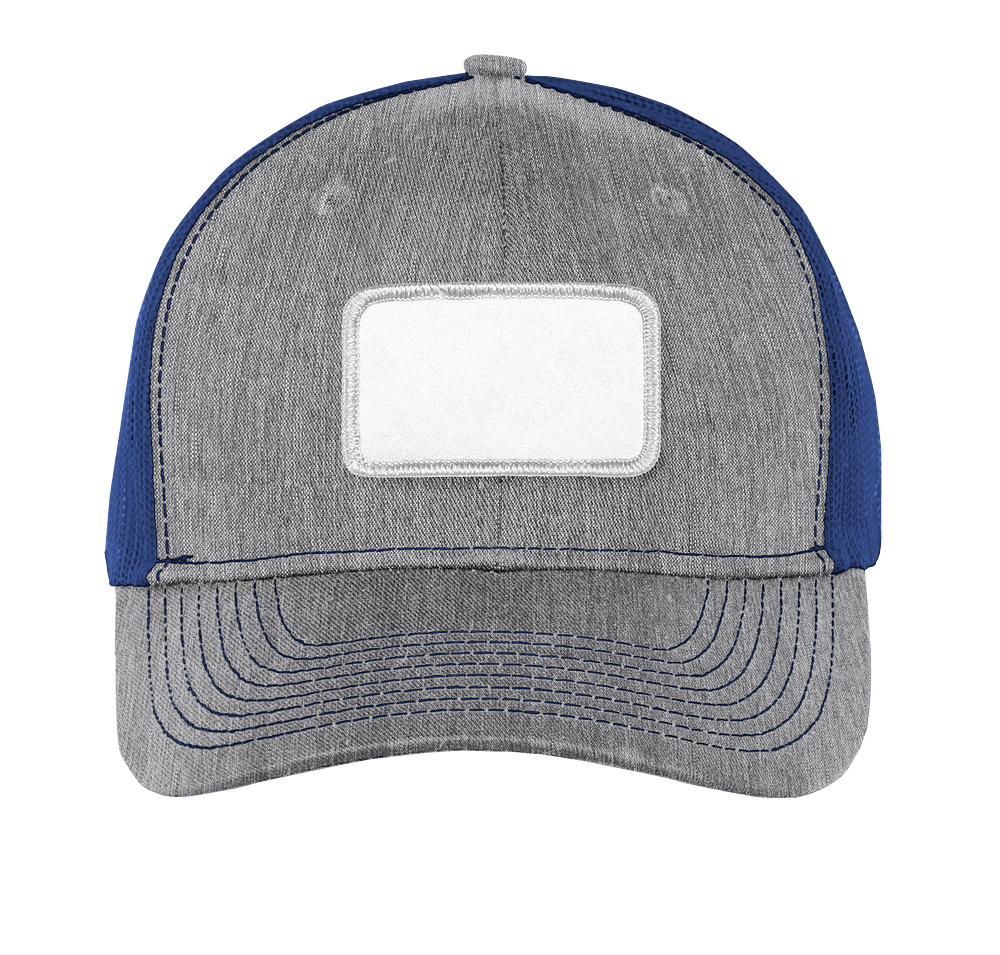 Port Authority Snapback Trucker Hat - Rectangle Patch - Sublimated-default