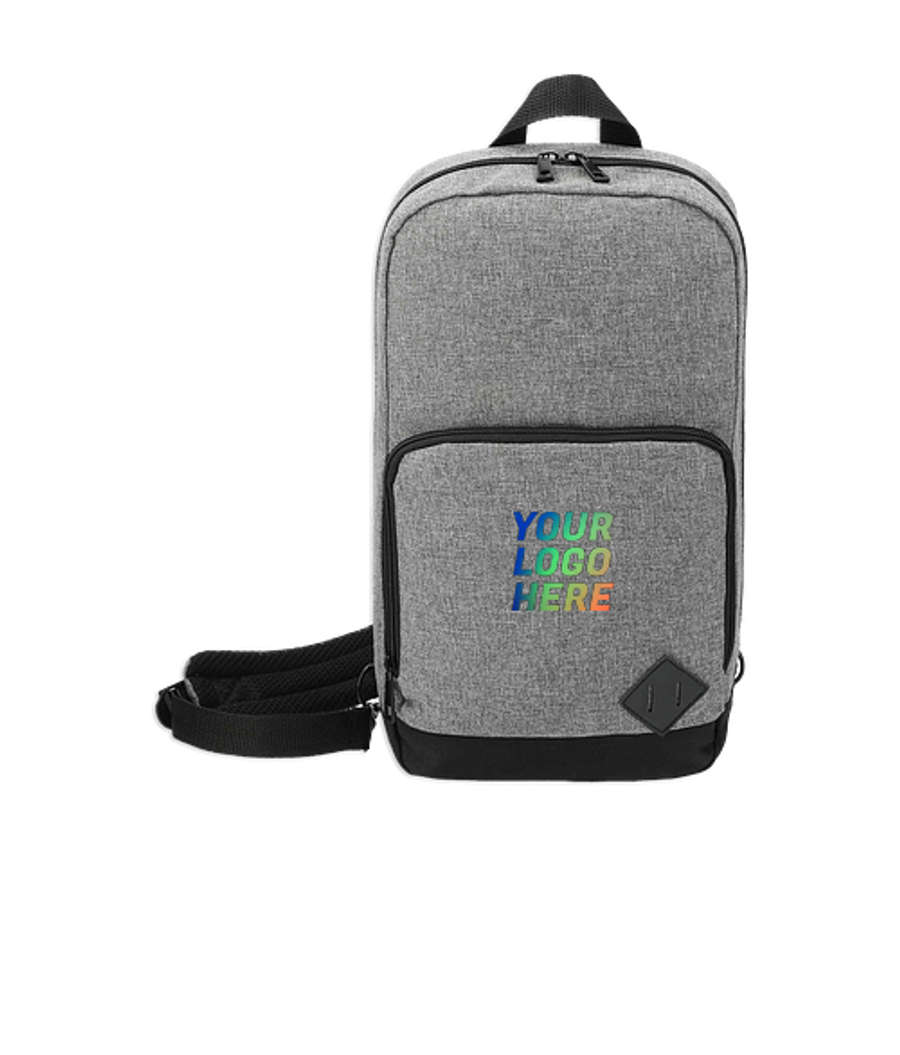 Graphite Deluxe Recycled Sling Backpack in Graphite