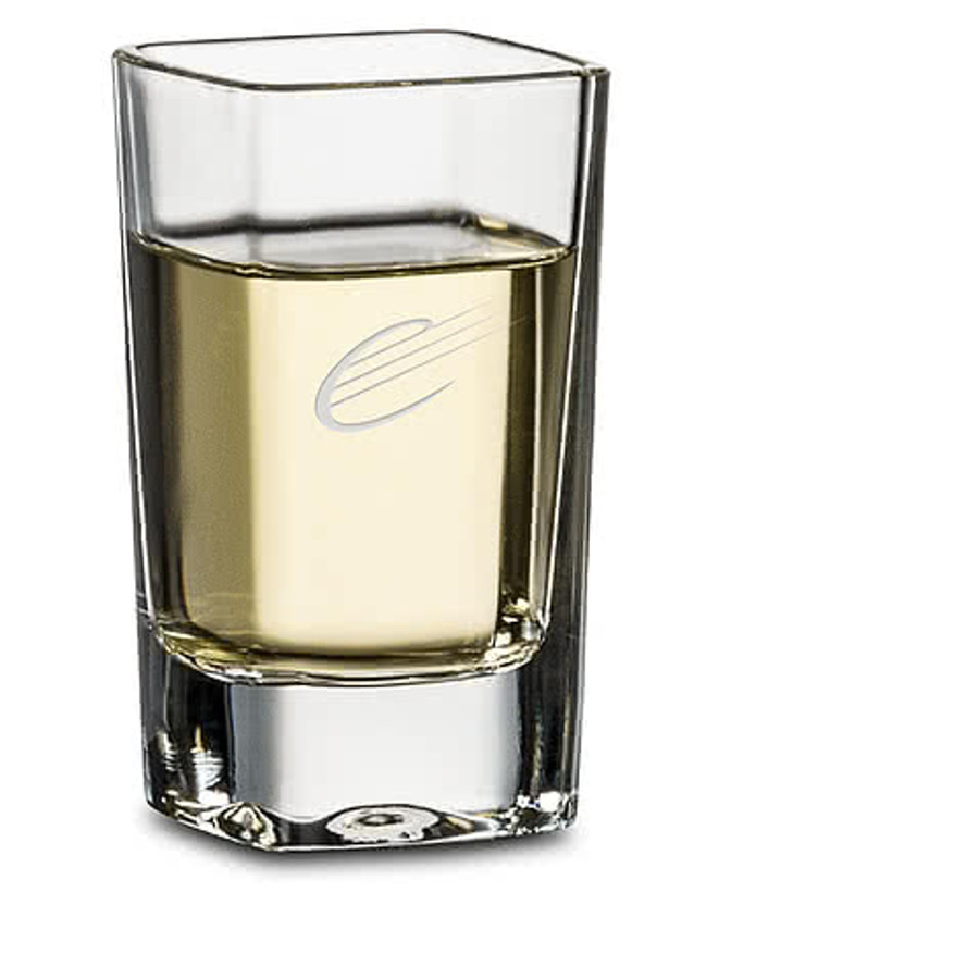 Laser Etched 2.75 oz. Palermo Square Shot Glass in Clear