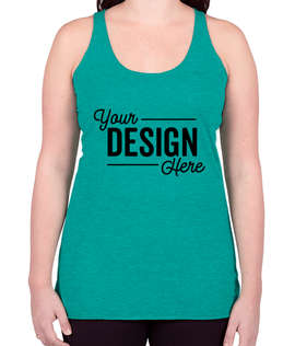 Bella + Canvas Women's Tri-Blend Racerback Tank - Color: Teal Tri-Blend