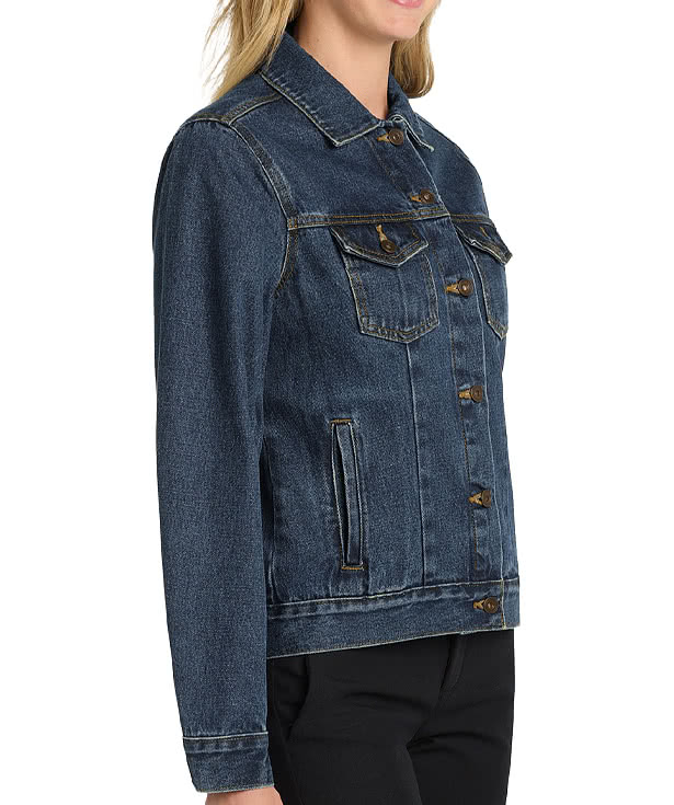Port Authority Women's Garment Washed Indigo Denim Jacket