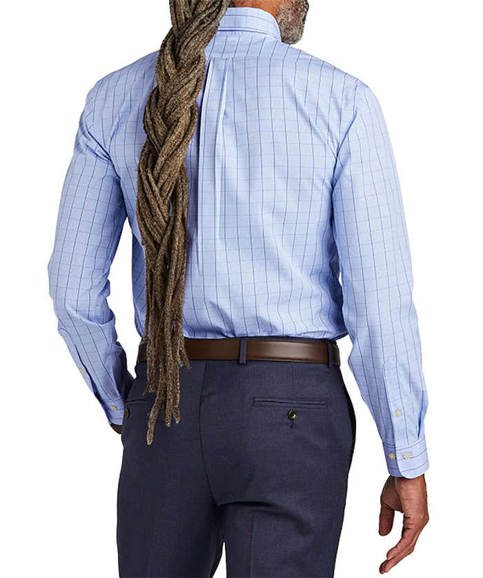 Brooks Brothers Wrinkle-Free Stretch Patterned Dress Shirt