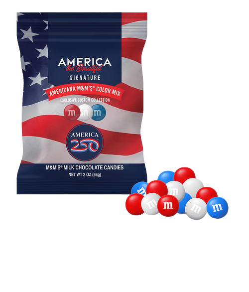 Full Color America250™ M&M's Promo Pack Candy Bag in Milk Chocolate