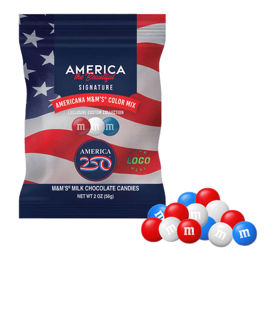 Full Color America250™ M&M's Promo Pack Candy Bag in Milk Chocolate