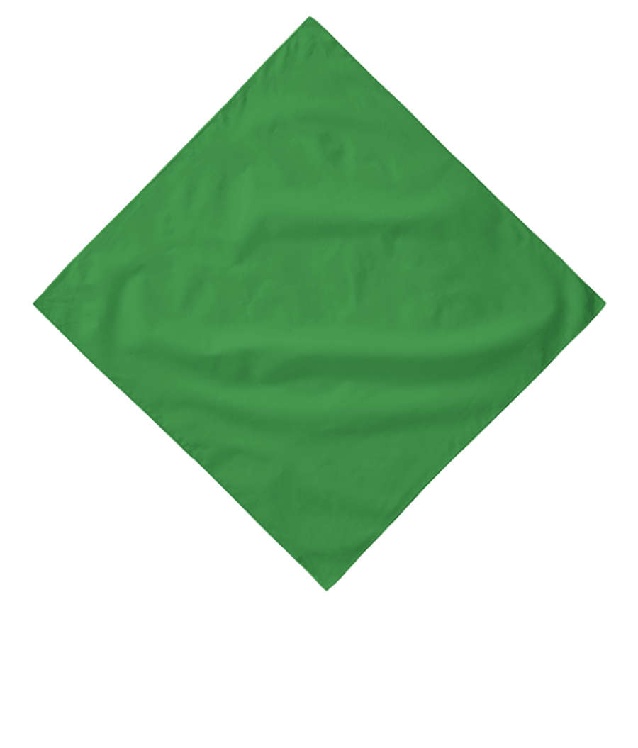 Augusta 100% Cotton Solid Bandana (Corner Design) in Kelly