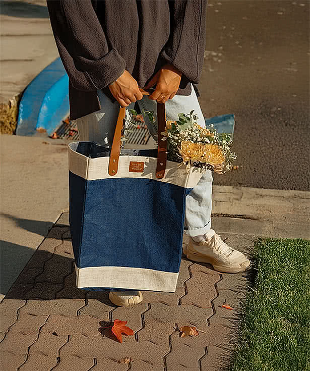 Full Color Out of the Woods Jute Tall Tote Bag