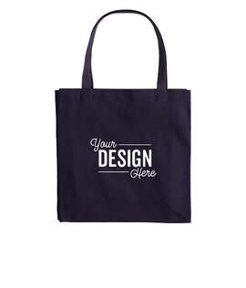 Large Gusseted Midweight 100% Cotton Canvas Tote - Color: Navy