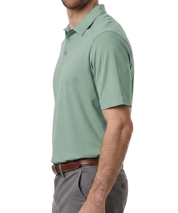 Devon & Jones Seaton Pebble Textured Performance Polo