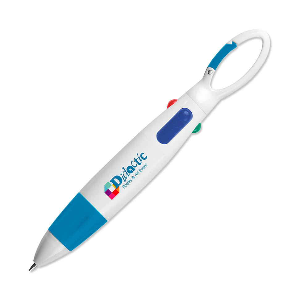 Quatro 4-Color Carabiner Pen (color ink)