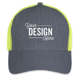 Big Accessories Urban Trucker Hat - Color: Navy / Neon Yellow