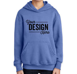 Port & Company Youth Core Pullover Hoodie - Color: Carolina Blue