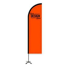 Full Color 8' Portable Feather Flag with Cross Base