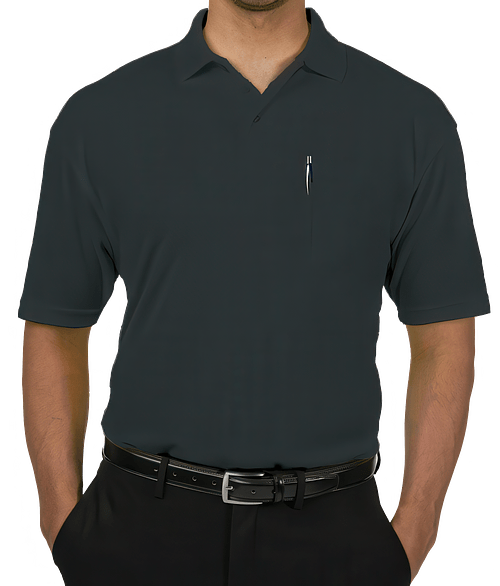 Blue Generation BLU-X-DRI Avenger Performance Pocket Polo - Printed in Black
