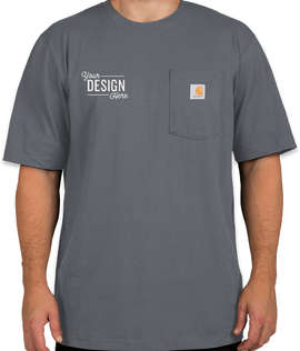 Carhartt Workwear Crewneck Pocket T-shirt - Embroidered - Color: Bluestone