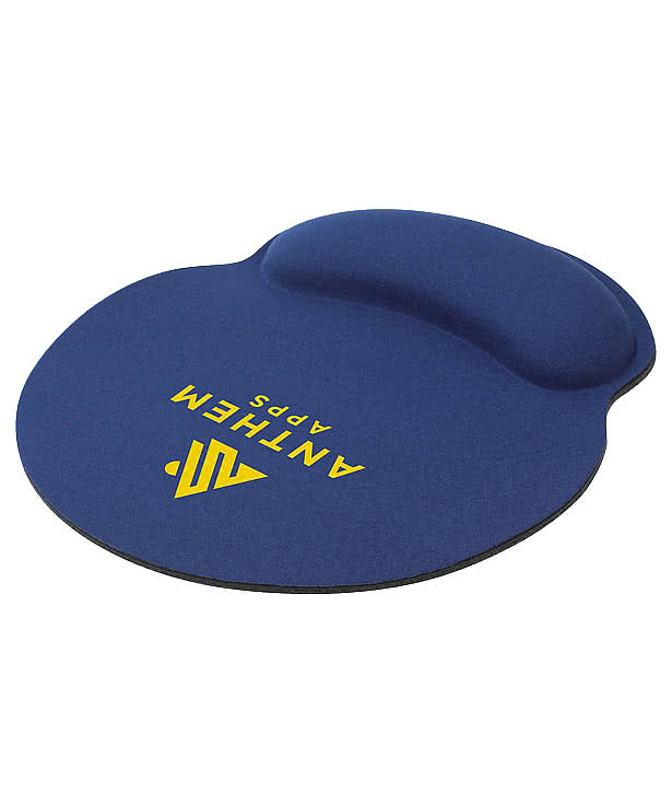 Crest Non-Slip Mouse Pad with Foam Wrist Rest