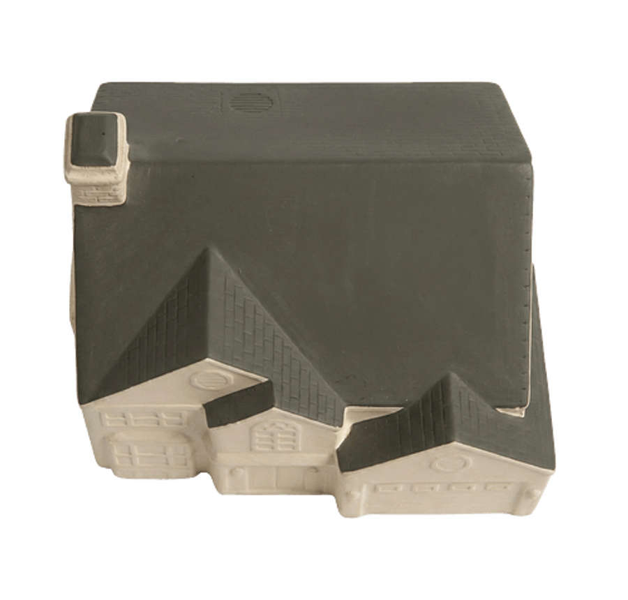 Modern House Stress Reliever in Light Brown/Dark Gray