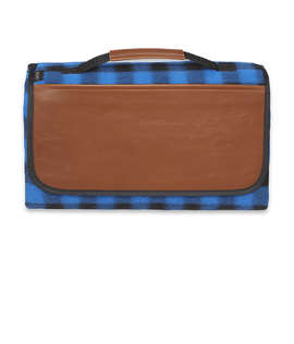 Debossed Field & Co. Buffalo Check Picnic Blanket - Color: Black / Blue