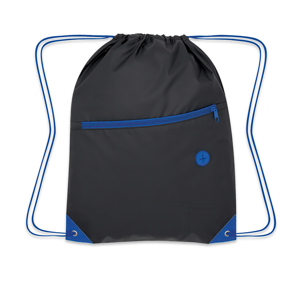 Color Pop Zippered Drawstring Bag-default