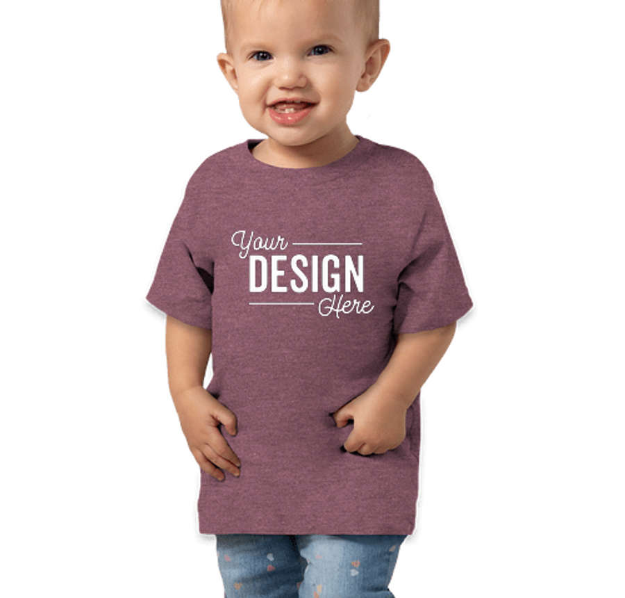 Bella + Canvas Toddler Jersey Short-Sleeve T-shirt in Heather Maroon