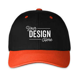 Pacific Headwear Pro-Wool Adjustable Hat - Color: Black / Orange